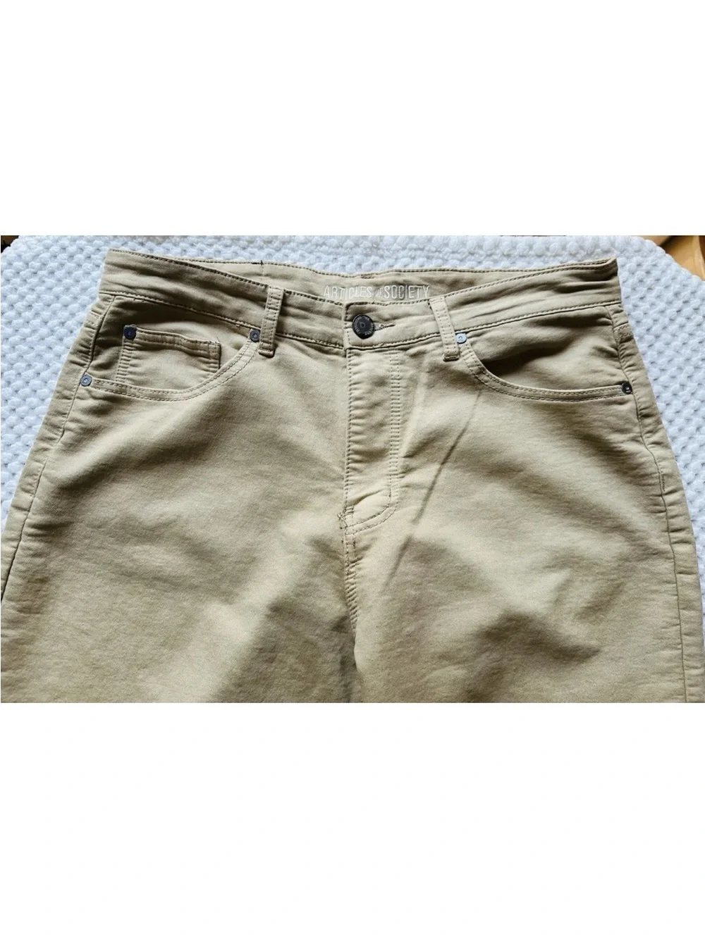 Articles OF Society Men’s 34x30 Baggy Fit Denim British Khaki Jeans